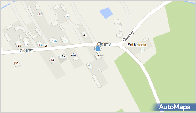 Ciosmy, Ciosmy, 5, mapa Ciosmy