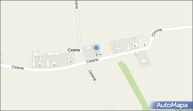 Ciosna, Ciosna, 8, mapa Ciosna