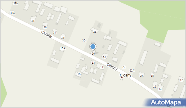 Ciosny, Ciosny, 26, mapa Ciosny