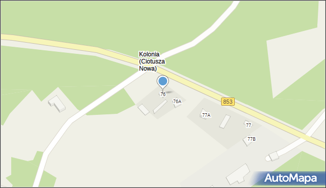 Ciotusza Nowa, Ciotusza Nowa, 76, mapa Ciotusza Nowa