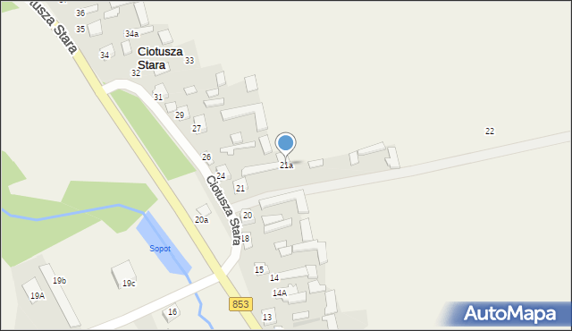 Ciotusza Stara, Ciotusza Stara, 21a, mapa Ciotusza Stara