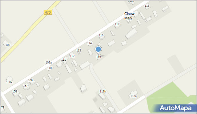 Cisew, Cisew, 115, mapa Cisew