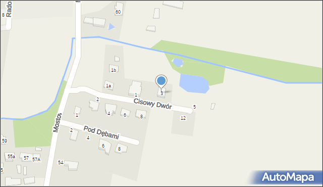 Cisie, Cisowy Dwór, 3, mapa Cisie