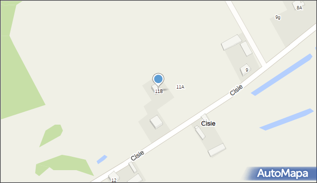 Cisie, Cisie, 11B, mapa Cisie