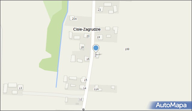 Cisie-Zagrudzie, Cisie-Zagrudzie, 17, mapa Cisie-Zagrudzie