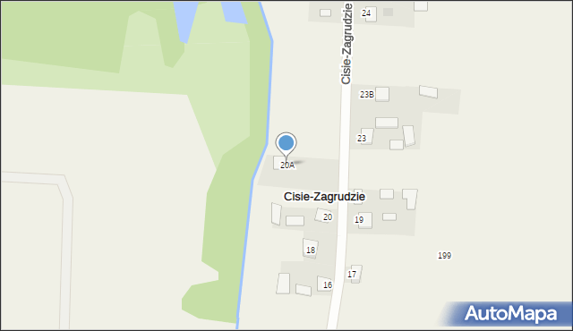 Cisie-Zagrudzie, Cisie-Zagrudzie, 20A, mapa Cisie-Zagrudzie