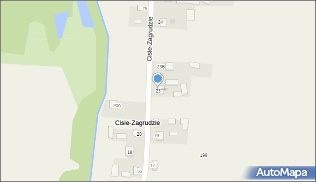 Cisie-Zagrudzie, Cisie-Zagrudzie, 23, mapa Cisie-Zagrudzie