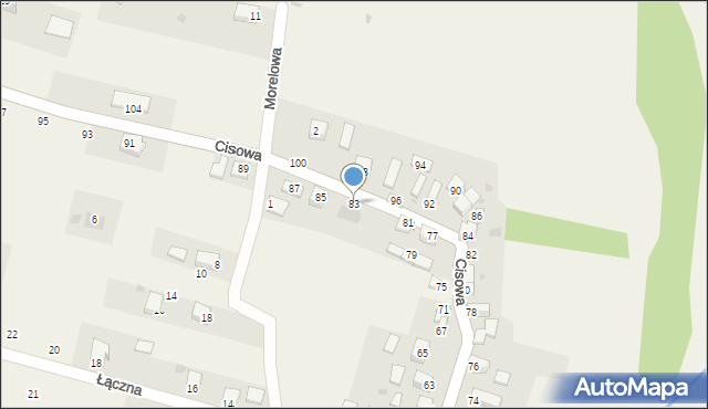 Cisiec, Cisowa, 83, mapa Cisiec