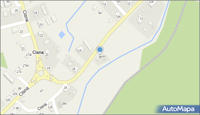 Cisna, Cisna, 15, mapa Cisna