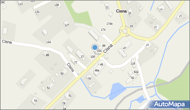 Cisna, Cisna, 97, mapa Cisna