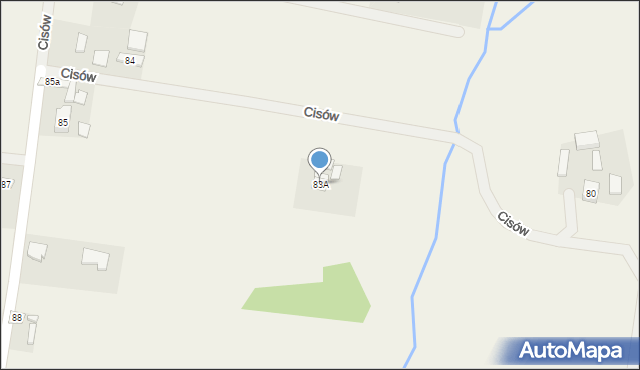 Cisów, Cisów, 83A, mapa Cisów