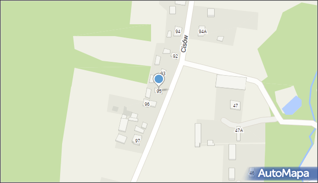 Cisów, Cisów, 95, mapa Cisów