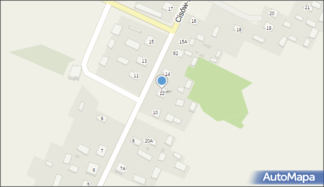 Cisów-Las, Cisów-Las, 12, mapa Cisów-Las