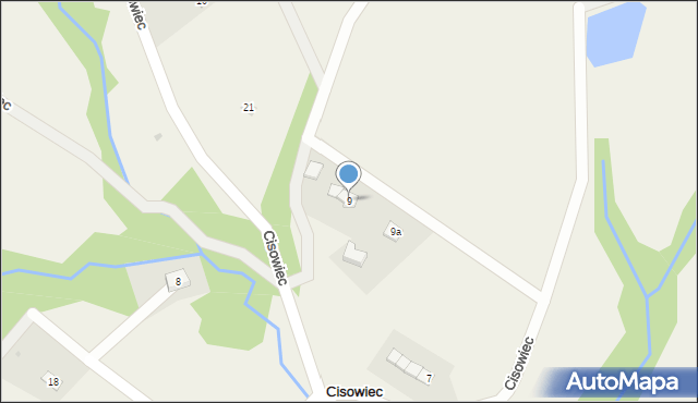 Cisowiec, Cisowiec, 9, mapa Cisowiec
