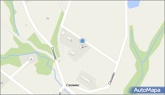 Cisowiec, Cisowiec, 9a, mapa Cisowiec