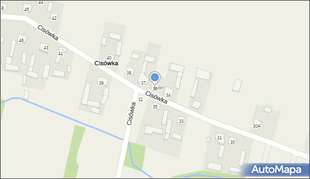 Cisówka, Cisówka, 36, mapa Cisówka