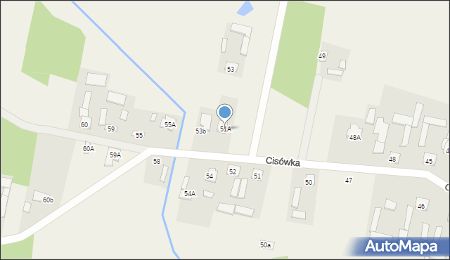 Cisówka, Cisówka, 51A, mapa Cisówka