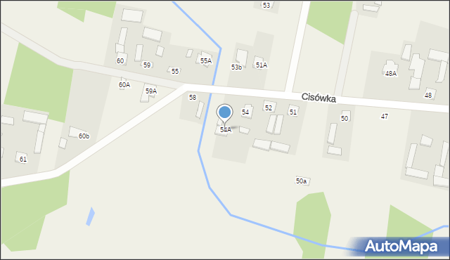 Cisówka, Cisówka, 54A, mapa Cisówka
