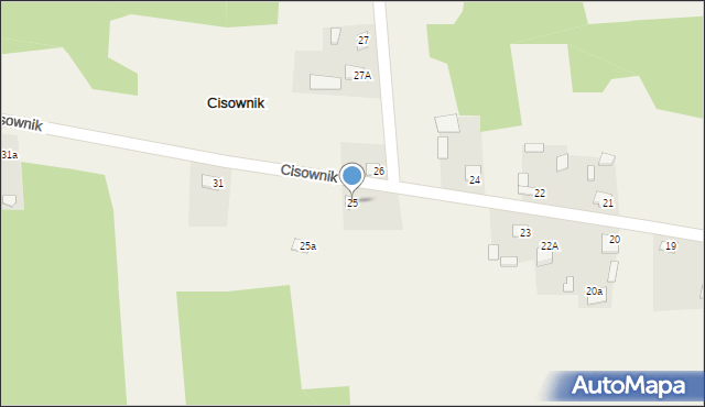 Cisownik, Cisownik, 25, mapa Cisownik