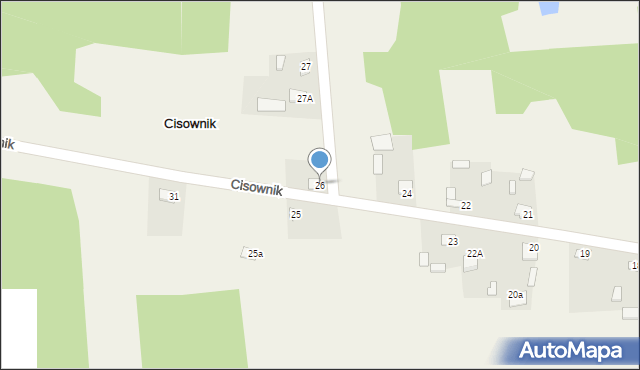 Cisownik, Cisownik, 26, mapa Cisownik