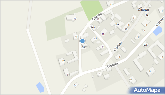 Cisowo, Cisowo, 45A, mapa Cisowo