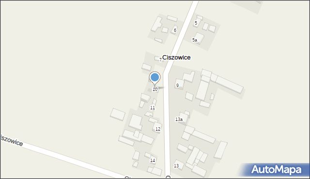 Ciszowice, Ciszowice, 10, mapa Ciszowice