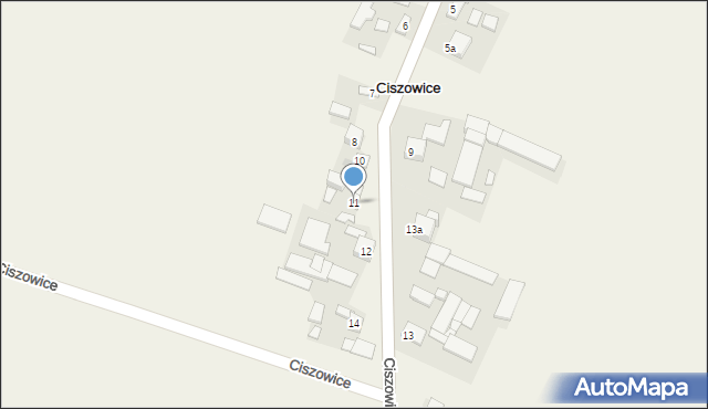 Ciszowice, Ciszowice, 11, mapa Ciszowice