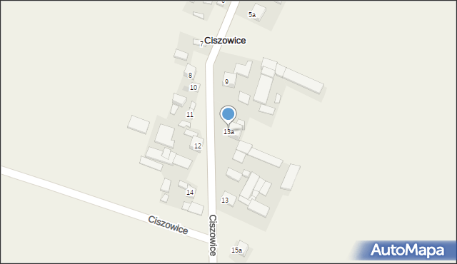 Ciszowice, Ciszowice, 13a, mapa Ciszowice