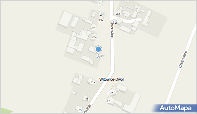 Ciszowice, Ciszowice, 21, mapa Ciszowice