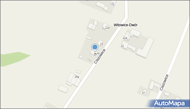 Ciszowice, Ciszowice, 25, mapa Ciszowice