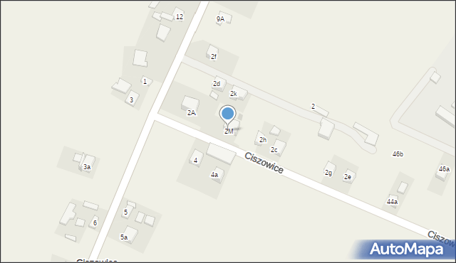 Ciszowice, Ciszowice, 2M, mapa Ciszowice