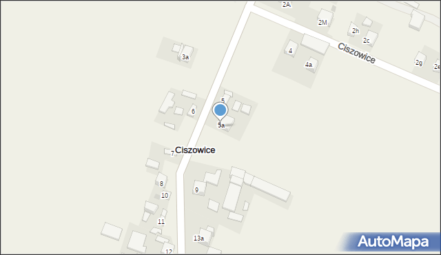 Ciszowice, Ciszowice, 5a, mapa Ciszowice