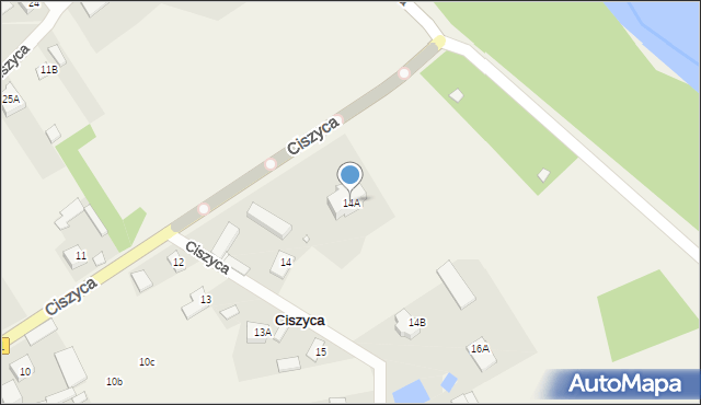 Ciszyca, Ciszyca, 14A, mapa Ciszyca