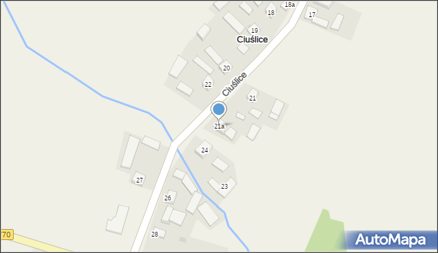 Ciuślice, Ciuślice, 21a, mapa Ciuślice