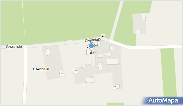 Ciwoniuki, Ciwoniuki, 23a, mapa Ciwoniuki