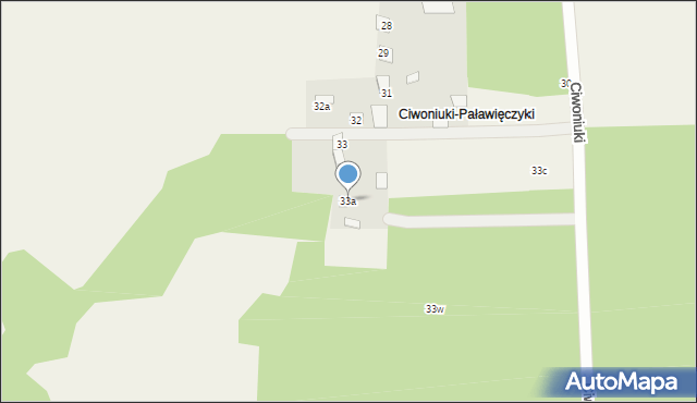 Ciwoniuki, Ciwoniuki, 33a, mapa Ciwoniuki