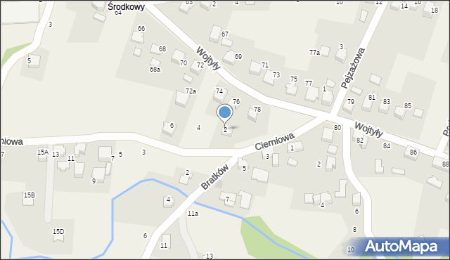 Czaniec, Cierniowa, 2, mapa Czaniec