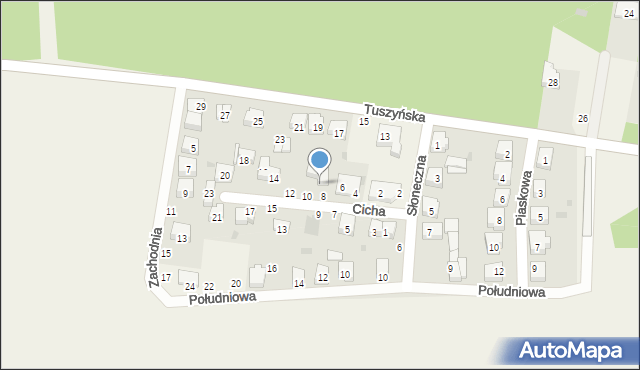 Czarnocin, Cicha, 8/10, mapa Czarnocin