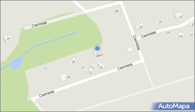 Czechowice-Dziedzice, Ciernista, 19A, mapa Czechowic-Dziedzic