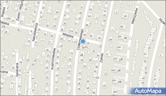 Czeladź, Ciołkowskiego Konstantego, 30, mapa Czeladź