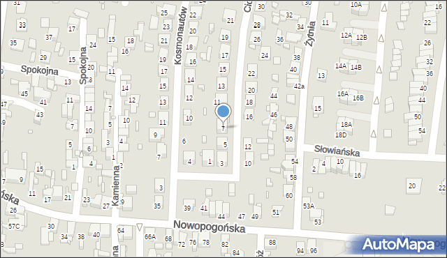 Czeladź, Ciołkowskiego Konstantego, 7, mapa Czeladź
