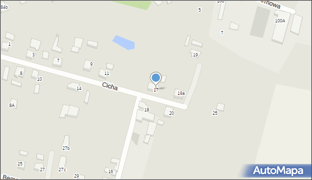 Czersk, Cicha, 17, mapa Czersk