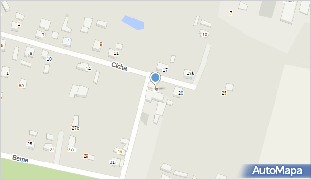 Czersk, Cicha, 18, mapa Czersk