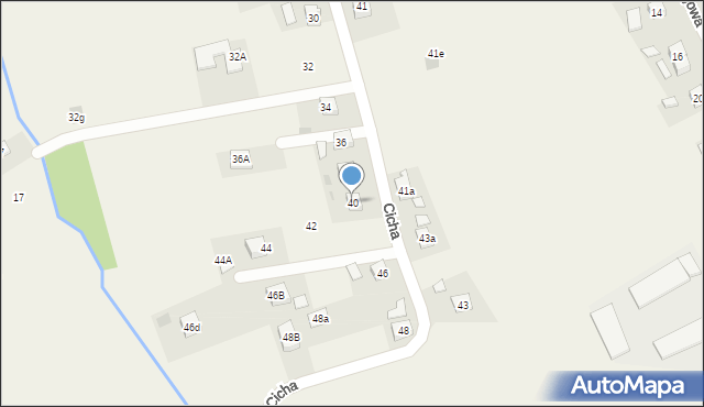 Czudec, Cicha, 40, mapa Czudec