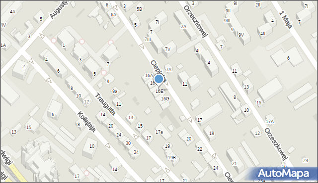 Dąbrowa Górnicza, Cieplaka, 16E, mapa Dąbrowa Górnicza