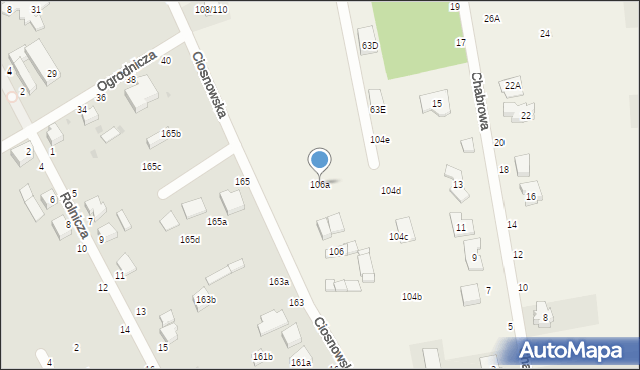 Dąbrówka Wielka, Ciosnowska, 106a, mapa Dąbrówka Wielka