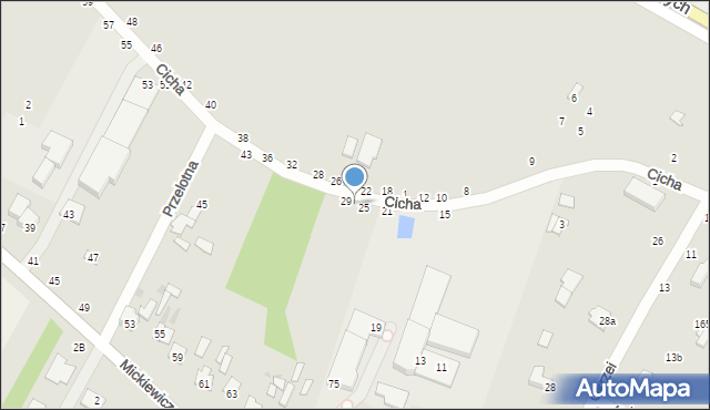 Dęblin, Cicha, 27, mapa Dęblin