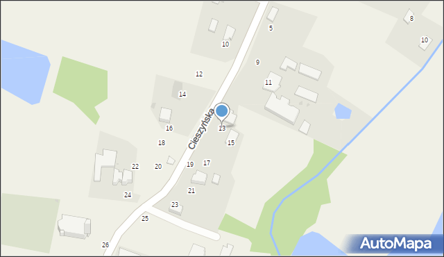 Dębowiec, Cieszyńska, 13, mapa Dębowiec