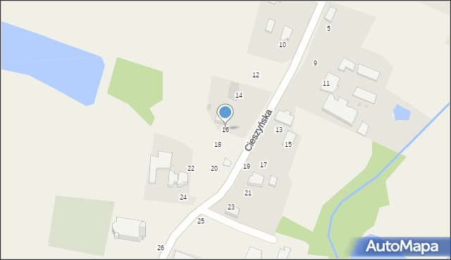 Dębowiec, Cieszyńska, 16, mapa Dębowiec