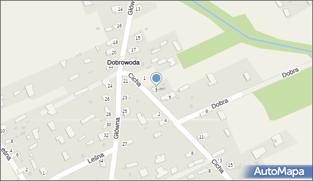 Dobrowoda, Cicha, 3, mapa Dobrowoda